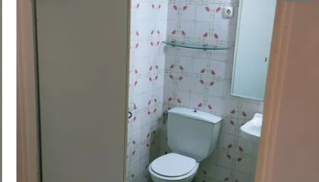 Baño con inodoro y lavabo